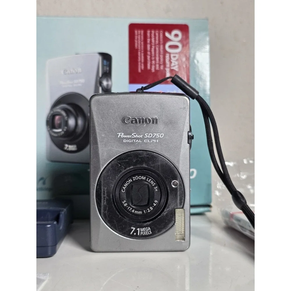 Canon PowerShot Digital ELPH Silver SD750 Digital Camera Battery Charger SD - Picture 3 of 15